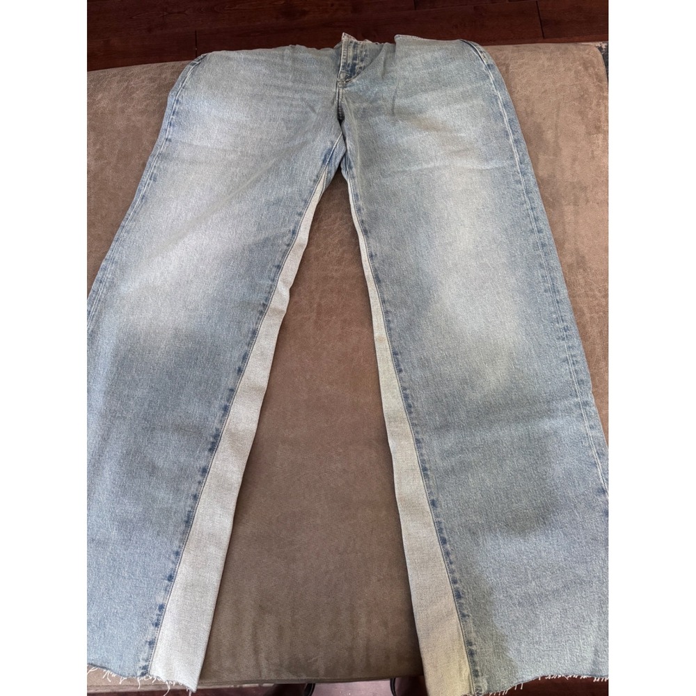 7 For All Mankind Paneled Lotta Wide Leg Jeans Seabreeze Blue Size 28 NWT - Picture 7 of 8